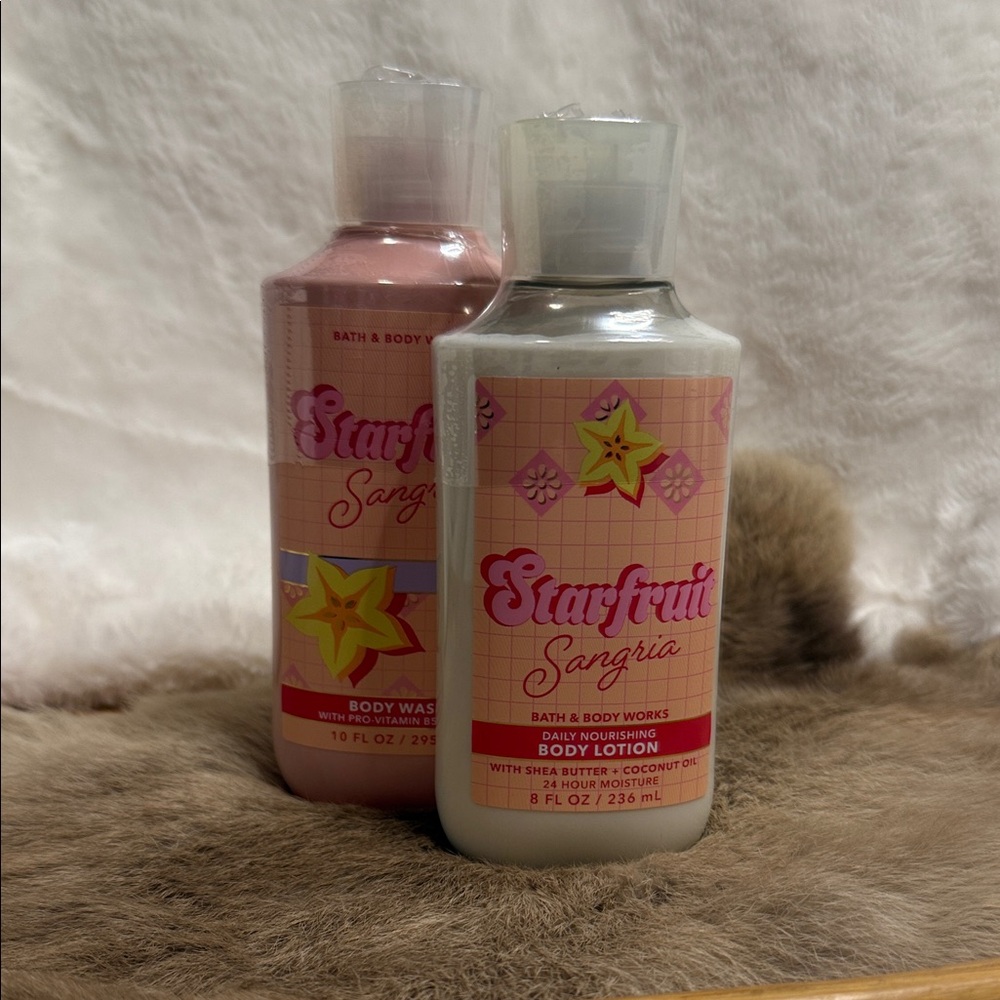 Bath & Body Works Starfruit Sangria Set - Pink and White